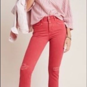 NWT  distressed anthropologie   Slim ankle jeans  size 30P